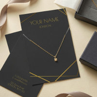 Tarjeta de visualización plana de collar geométric