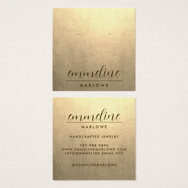 Tarjeta de visualización Platinum Minimalista Earr (Anverso y reverso)