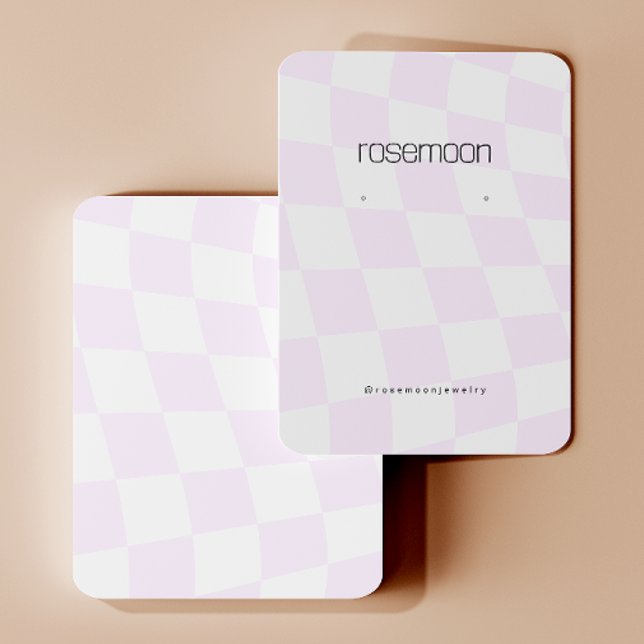 Tarjeta de visualización Purple Checkered Earring (Subido por el creador)
