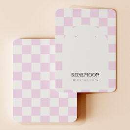 Tarjeta de visualización Purple Checkered Earring