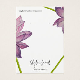 Tarjeta de visualización Purple Pink Green Floral 