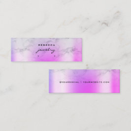 Tarjeta de visualización Purple Pink Marble Script