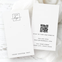 Tarjeta de visualización QR de color blanco o de c