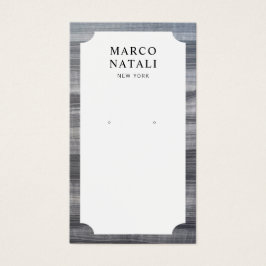 Tarjeta de visualización rayada en mármol blanco