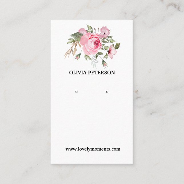 Tarjeta de visualización Romantic Flowers (Anverso)