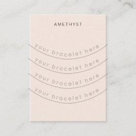 Tarjeta de visualización Rubor de pulsera rosa