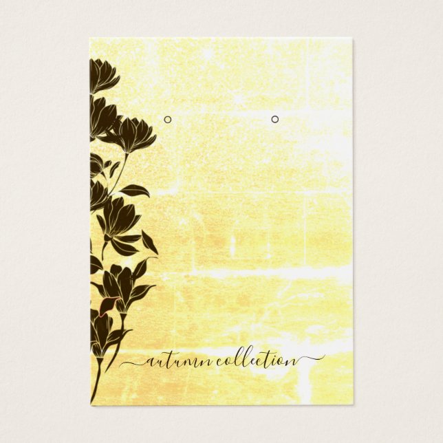 Tarjeta de visualización Rustic Floral Autumn Boho (Frente)