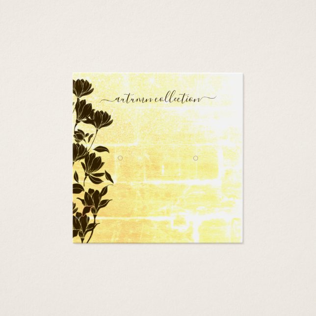 Tarjeta de visualización Rustic Floral Otoño Boho  (Anverso)