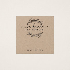 Tarjeta de visualización Rustic Laurel Leaf Stud E