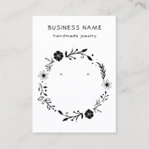 Tarjeta de visualización Rústica de la corona flor