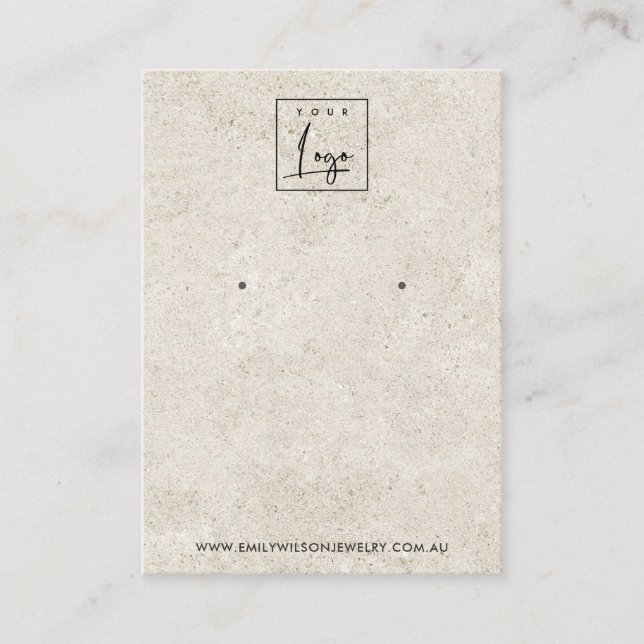 TARJETA DE VISUALIZACIÓN RÚSTICA DE STUCCO BLANCO  (Anverso)