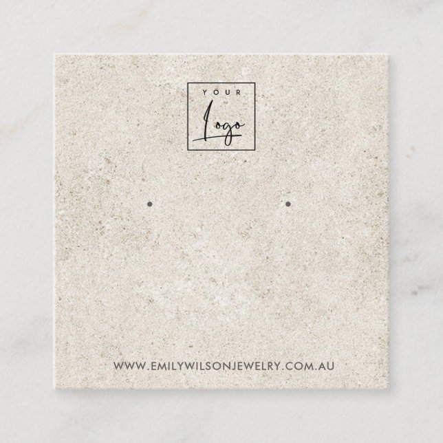 TARJETA DE VISUALIZACIÓN RÚSTICA DE STUCCO BLANCO  (Anverso)