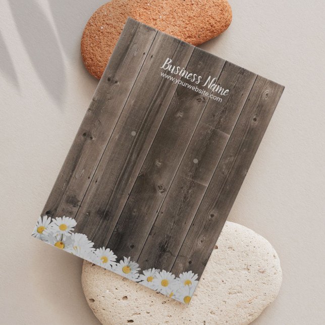 Tarjeta de visualización Rústica Floral Daisy de M (Subido por el creador)