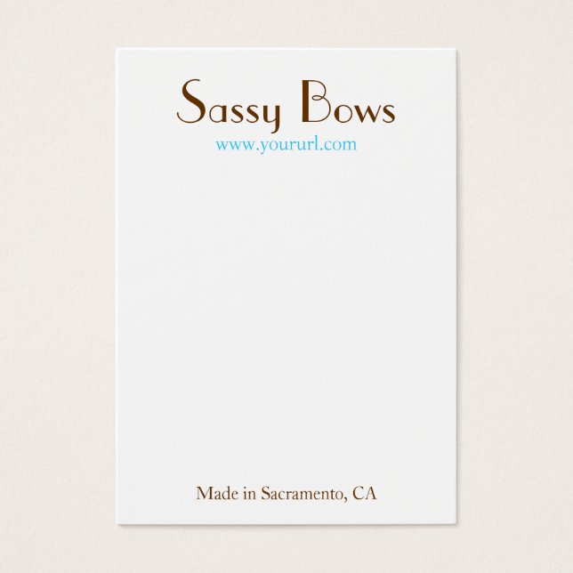 Tarjeta de visualización Sassy Bow & Jewelry (Frente)