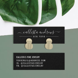 Tarjeta de visualización sencilla de guiones negro