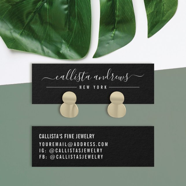 Tarjeta de visualización sencilla de guiones negro (Subido por el creador)