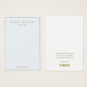 Tarjeta de visualización sencilla y moderna de col