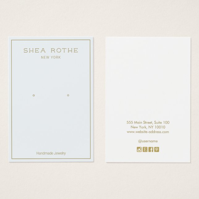 Tarjeta de visualización sencilla y moderna de col (Anverso y reverso)