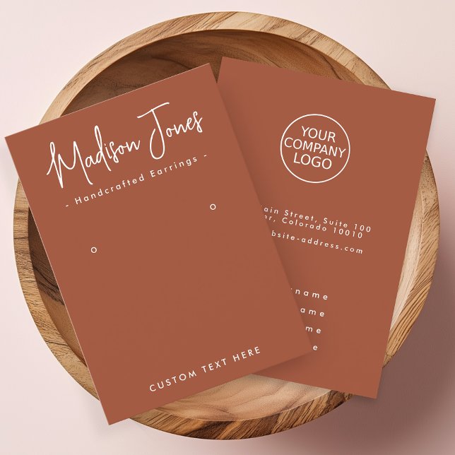 Tarjeta de visualización simple caligrafía terraco (Subido por el creador)