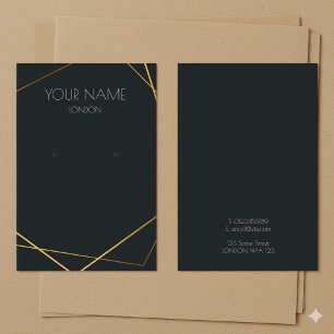 Tarjeta de visualización simple de auriculares geo