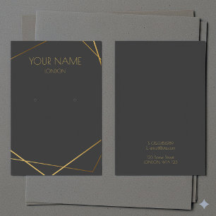 Tarjeta de visualización simple de auriculares geo