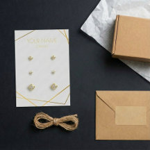 Tarjeta de visualización simple de auriculares geo