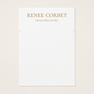 Tarjeta de visualización simple de collar blanco