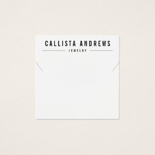 Tarjeta de visualización simple de collar blanco n