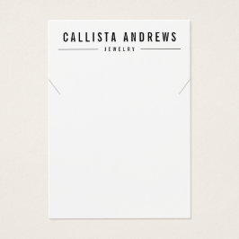 Tarjeta de visualización simple de collar blanco n