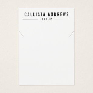 Tarjeta de visualización simple de collar blanco n