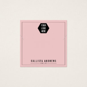 Tarjeta de visualización simple de collar con logo