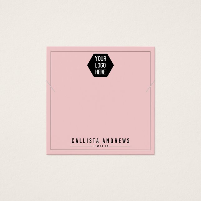 Tarjeta de visualización simple de collar con logo (Anverso)