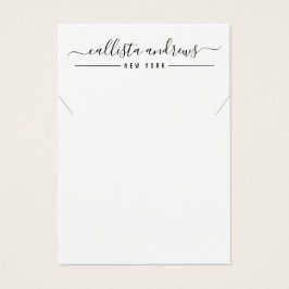 Tarjeta de visualización simple de collar de escri