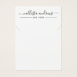 Tarjeta de visualización simple de collar de escri