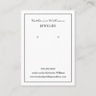 Tarjeta de visualización simple de ganancia blanca