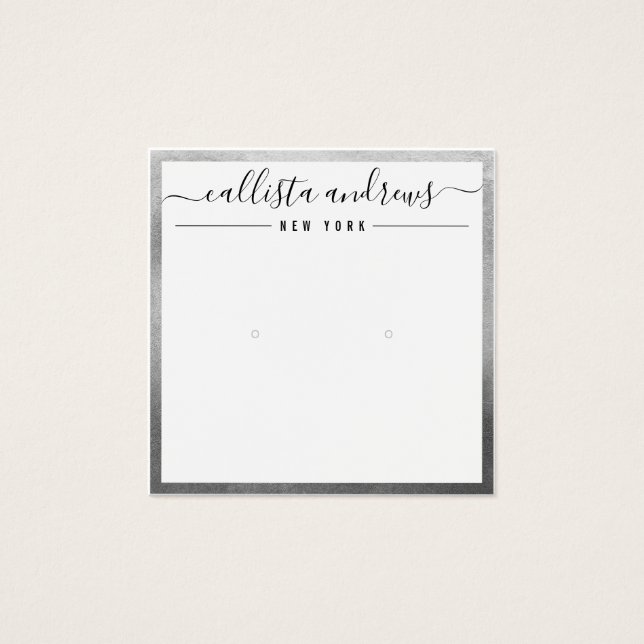 Tarjeta de visualización simple de giro cursiva bl (Anverso)