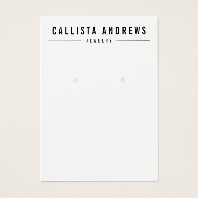 Tarjeta de visualización simple de ingresos blanco (Frente)