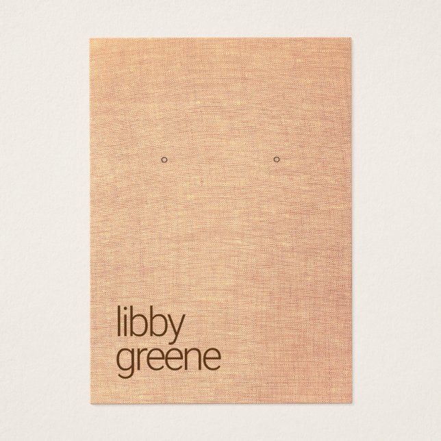 Tarjeta de visualización simple de jewelry Earl de (Frente)