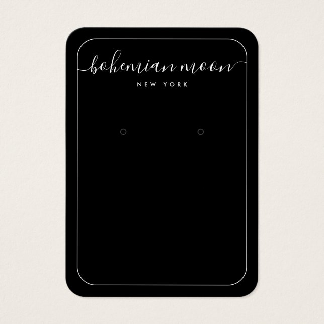 Tarjeta de visualización simple de joyas de escrit (Frente)
