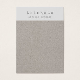 Tarjeta de visualización simple de joyas de Kraft 