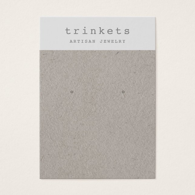 Tarjeta de visualización simple de joyas de Kraft 