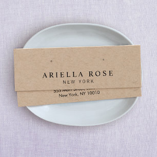 Tarjeta de visualización simple de joyas de Kraft 