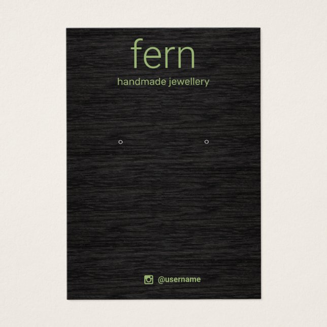 Tarjeta de visualización simple de joyería de made (Frente)