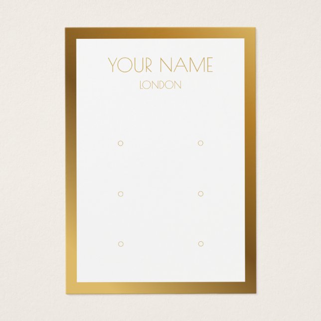 Tarjeta de visualización simple de los bordes dora (Frente)