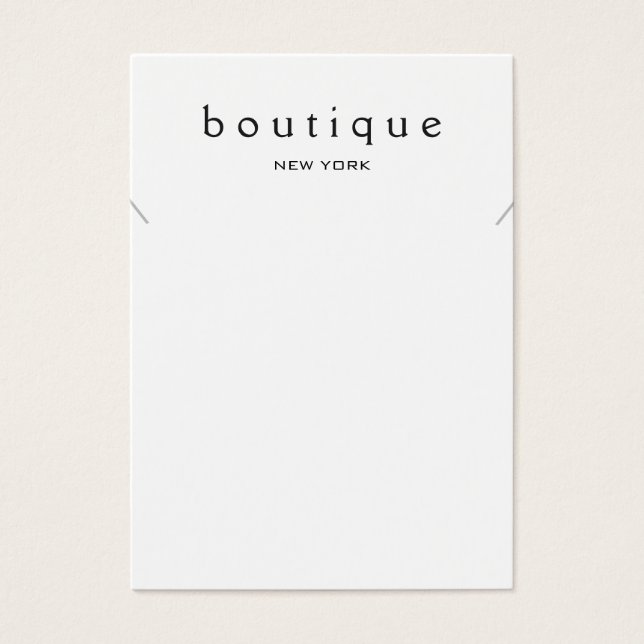 Tarjeta de visualización simple de pulsera de cuel (Frente)