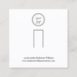 Tarjeta de visualización simple del anillo blanco 