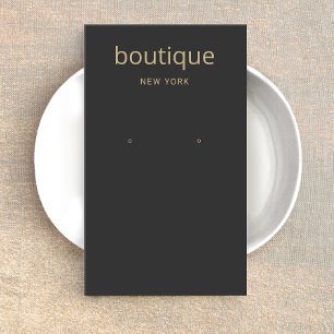 Tarjeta de visualización simple negra moderna de l