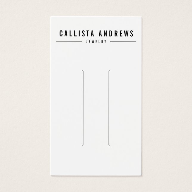 Tarjeta de visualización simple para clip de pelo  (Frente)