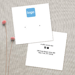 Tarjeta de visualización Square Add Logo Stud Earr