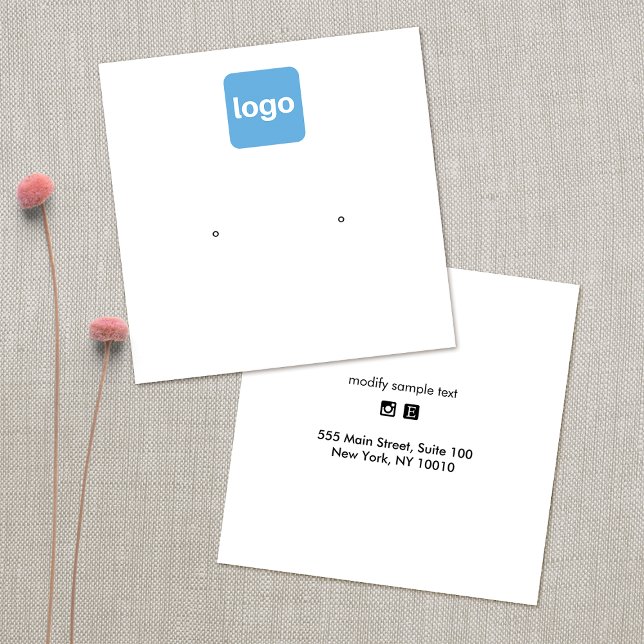 Tarjeta de visualización Square Add Logo Stud Earr (Subido por el creador)